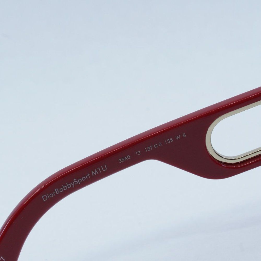 NEW DIOR DIORBOBBYSPORT M1U 35A0 RED GREY SUNGLASSES - Picture 8 of 11